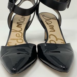 Patent leather Kitten heels with ankle strap